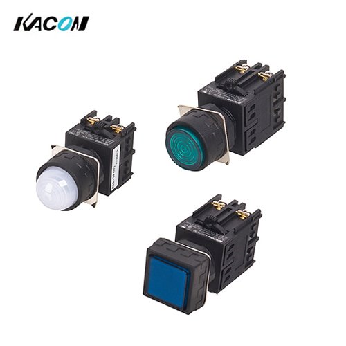 카콘 원형 LED조광 표시등 22파이 황색 K22-17Y DC24V