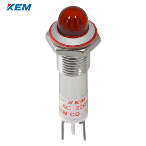 한국전재 KEM LED 인디케이터 8파이 고휘도 AC110V 적색 KLCRAU-08A110-R