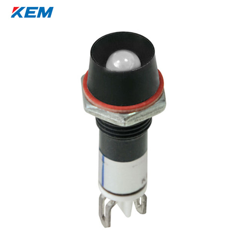 한국전재 KEM LED 인디케이터 8파이 일반휘도 DC5V 백색 적색점등 KLIS-08D05W