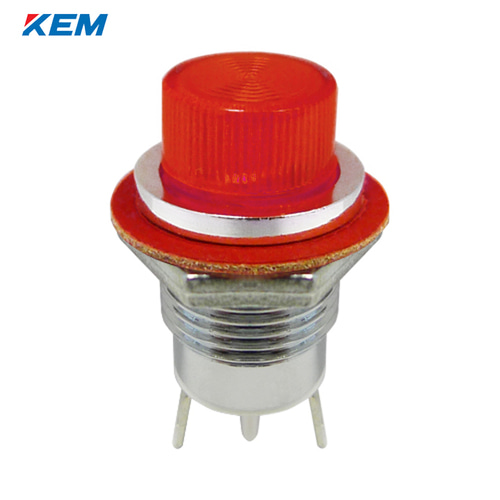 한국전재 KEM LED 인디케이터 12파이 일반휘도 DC3V 적색 KLGU-12D03R