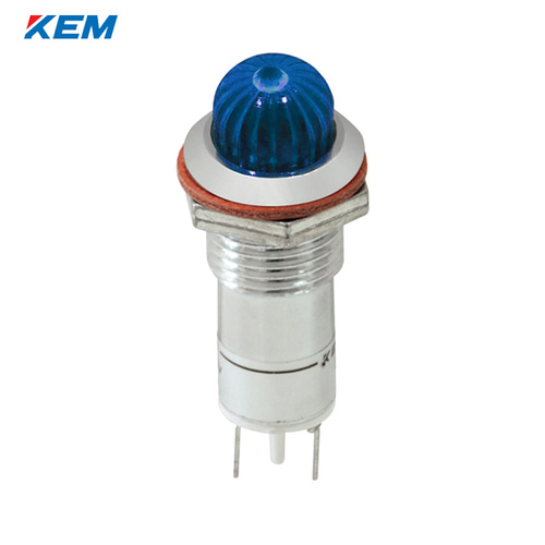 한국전재 KEM LED 인디케이터 12파이 고휘도 DC48V 청색 KLCRAU-12D48B