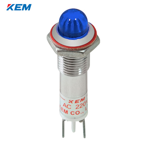한국전재 KEM LED 인디케이터 8파이 고휘도 DC12V 청색 KLCRAU-08D12-B