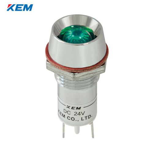 한국전재 KEM LED 인디케이터 12파이 고휘도 DC24V 녹색 KLRAU-12D24G