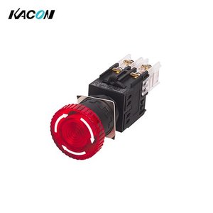 카콘 일반형 LED조광 비상리셋 스위치 22파이 적색 K22-87R DC24V