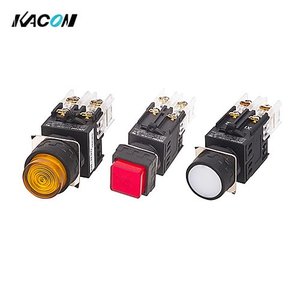 카콘 LED조광 원형누름버튼 22파이 청색 K22-27B AC220V