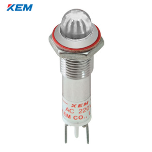 한국전재 KEM LED 인디케이터 8파이 고휘도 DC12V 백색 KLCRAU-08D12-W