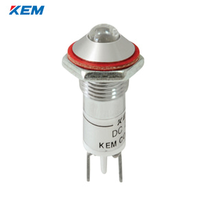 한국전재 KEM LED 인디케이터 8파이 고휘도 DC12V 백색 KLHU-08D12-W