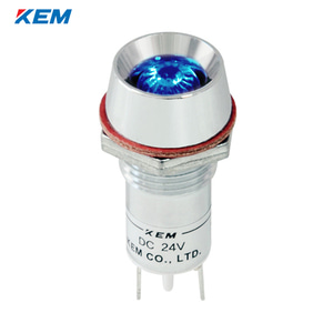 한국전재 KEM LED 인디케이터 12파이 고휘도 AC220V 청색 KLU-12A220B