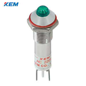 한국전재 KEM LED 인디케이터 8파이 고휘도 AC220V 녹색 KLHRAU-08A220-G