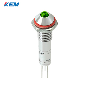한국전재 KEM LED 인디케이터 6Φ 6파이 고휘도 AC110V 녹색 KLHU-06A110G