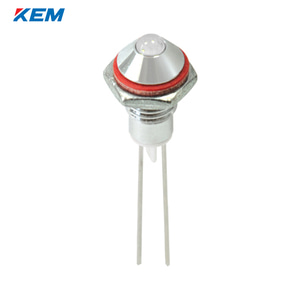 한국전재 KEM LED 인디케이터 6Φ 6파이 DC3V 백색 적색점등 KLH-06D03W