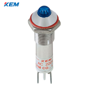 한국전재 KEM LED 인디케이터 8파이 고휘도 AC110V 청색 KLHRAU-08A110-B