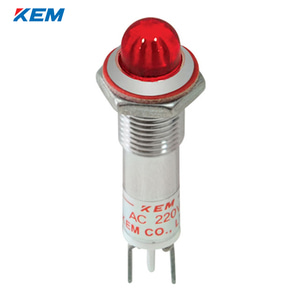 한국전재 KEM LED 인디케이터 8파이 고휘도 DC24V 적색 KLCRAU-08D24-R