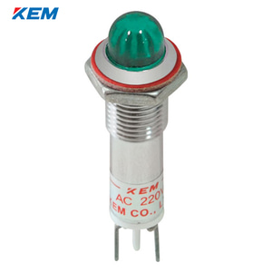 한국전재 KEM LED 인디케이터 8파이 고휘도 AC110V 녹색 KLCRAU-08A110-G