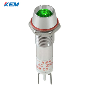 한국전재 KEM LED 인디케이터 8파이 고휘도 DC5V 녹색 KLRAU-08D05-G