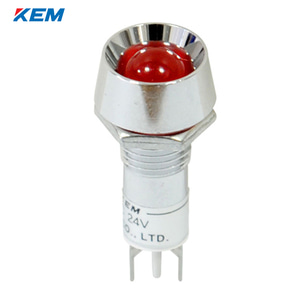 한국전재 KEM LED 인디케이터 10파이 일반휘도 DC12V 적색 KLB-10D12R