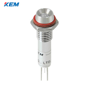 한국전재 KEM LED 인디케이터 6Φ 6파이 AC110V 백색 적색점등 KL-06AC110W 100개