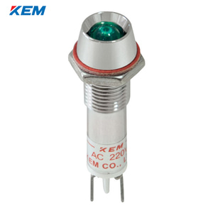 한국전재 KEM LED 인디케이터 8파이 고휘도 AC110V 녹색 KLRAU-08A110-G