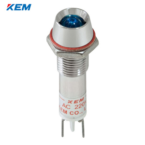 한국전재 KEM LED 인디케이터 8파이 고휘도 AC220V 청색 KLRAU-08A220-B