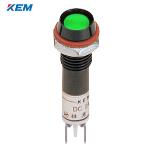한국전재 KEM LED 인디케이터 8파이 고휘도 DC3V 녹색 KLDSU-08D03 G