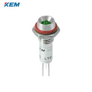 한국전재 KEM LED 인디케이터 6Φ 6파이 DC12V 녹색 KL-06D12G 100개