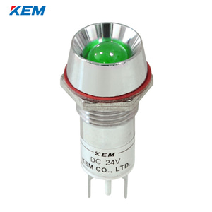 한국전재 KEM LED 인디케이터 12파이 일반휘도 DC12V 녹색 KL-12D12G