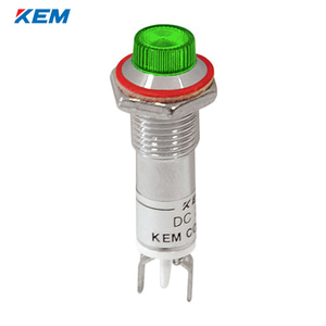 한국전재 KEM LED 인디케이터 8파이 고휘도 AC110V 녹색 KLCU-08A110-G