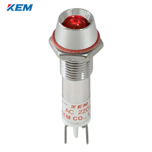 한국전재 KEM LED 인디케이터 8파이 고휘도 DC12V 적색 KLRAU-08D12-R