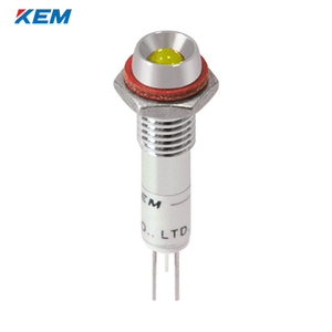 한국전재 KEM LED 인디케이터 6Φ 6파이 AC110V 황색 KL-06A110G 100개