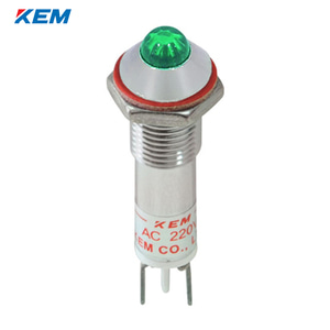 한국전재 KEM LED 인디케이터 8파이 고휘도 DC24V 녹색 KLHRAU-08D24-G