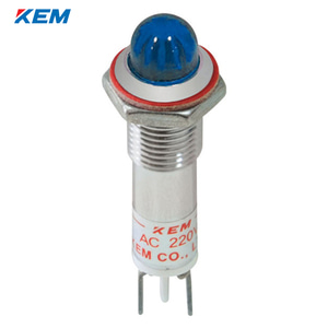한국전재 KEM LED 인디케이터 8파이 고휘도 AC220V 청색 KLCRAU-08A220-B