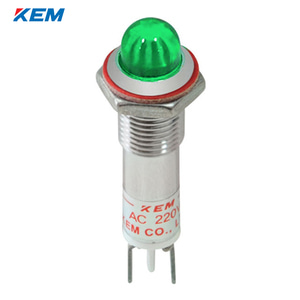 한국전재 KEM LED 인디케이터 8파이 고휘도 DC24V 녹색 KLCRAU-08D24-G