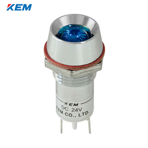 한국전재 KEM LED 인디케이터 12파이 고휘도 DC24V 청색 KLRAU-12D24B