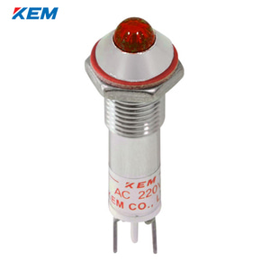한국전재 KEM LED 인디케이터 8파이 고휘도 AC110V 적색 KLHRAU-08A110-R