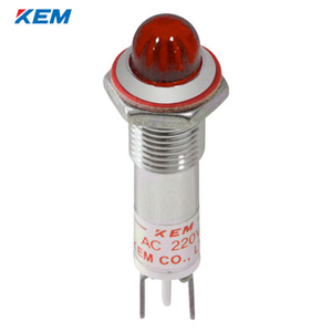 한국전재 KEM LED 인디케이터 8파이 고휘도 AC220V 적색 KLCRAU-08A220-R