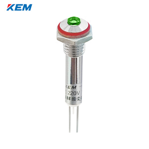 한국전재 KEM LED 인디케이터 6Φ 6파이 고휘도 AC110V 녹색 KLXU-06A110G