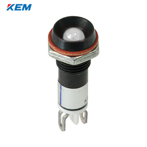 한국전재 KEM LED 인디케이터 8파이 일반휘도 DC48V 백색 적색점등 KLJS-08D48W