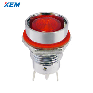 한국전재 KEM LED 인디케이터 12파이 일반휘도 DC3V 적색 KLFU-12D03R