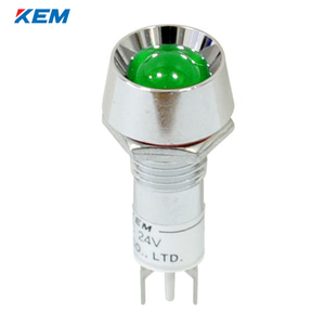 한국전재 KEM LED 인디케이터 10파이 일반휘도 DC24V 녹색 KLB-10D24G