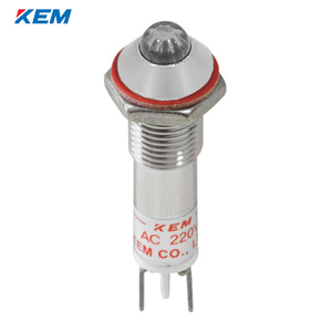 한국전재 KEM LED 인디케이터 8파이 고휘도 AC110V 백색 KLHRAU-08A110-W