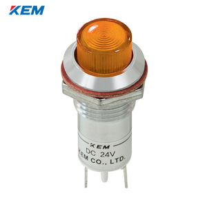 한국전재 KEM LED 인디케이터 12파이 고휘도 AC220V 황색 KLCU-12A220Y