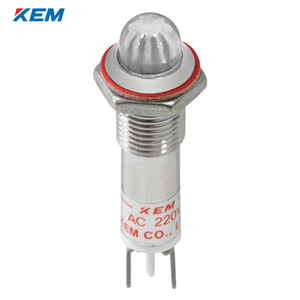 한국전재 KEM LED 인디케이터 8파이 고휘도 AC220V 백색 KLCRAU-08A220-W