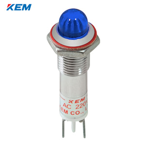 한국전재 KEM LED 인디케이터 8파이 고휘도 DC12V 청색 KLCRAU-08D12-B