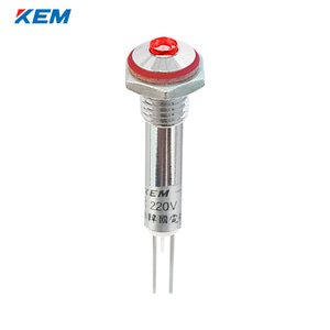 한국전재 KEM LED 인디케이터 6Φ 6파이 고휘도 AC110V 적색 KLXU-06A110R