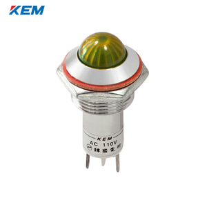 한국전재 KEM LED 인디케이터 16파이 고휘도 AC110V 황색 KLHRANU-16A110Y