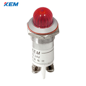 한국전재 KEM LED 인디케이터 16파이 볼트형 고휘도 AC110V 적색 KLCRAU-16A110RT