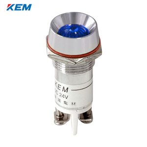 한국전재 KEM LED 인디케이터 16파이 볼트형 고휘도 AC110V 청색 KLRAU-16A110BT