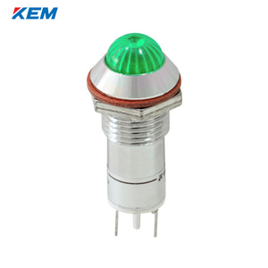 한국전재 KEM LED 인디케이터 12파이 고휘도 DC12V 녹색 KLHRANU-12D12G